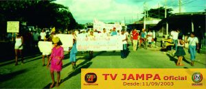Registro fotográfico histórico do movimento comunitário grito do valentina em outubro de 2003