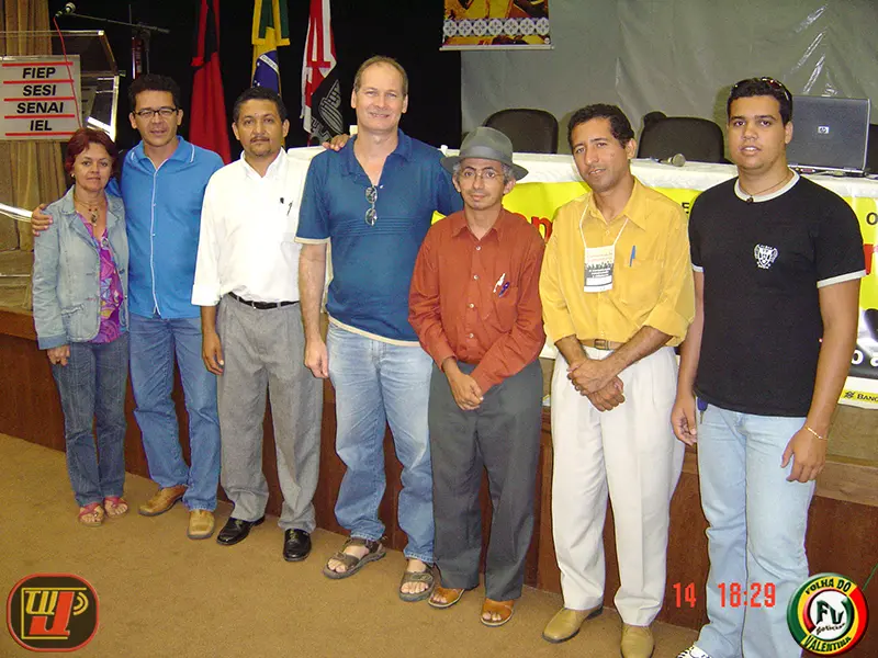 Gilson Renato, Petrúcio Prado, Marcos da Secom e Rafael Prado no 1º Seminário de Comunicação Comunitária da PMJP em João Pessoa.