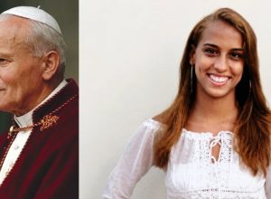 Papa João Paulo II e Camila Rodrigues - folha do valentinna
